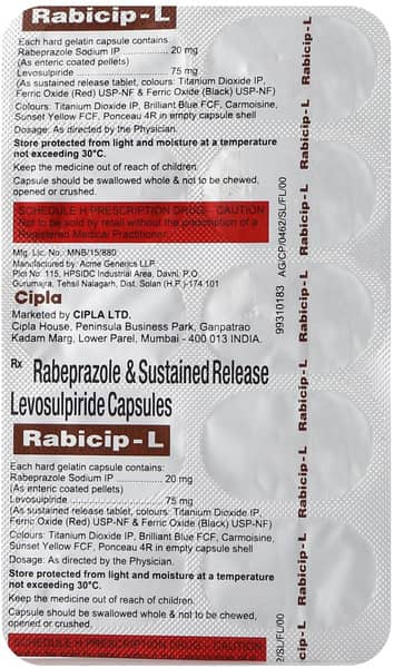 Rabicip L Strip Of 10 Capsules