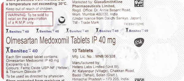 Benitec 40Mg Strip Of 10 Tablets