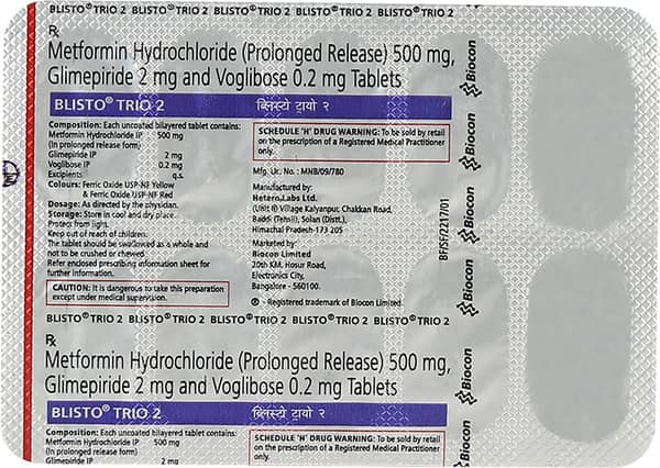 Blisto Trio 2Mg Strip Of 10 Tablets