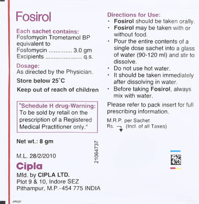 Fosirol 3gm Sachet Of 8gm Powder