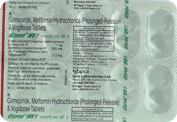 Glyree Mv 1mg Strip Of 10 Tablets