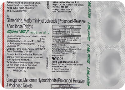 Glyree Mv 2mg Strip Of 10 Tablets