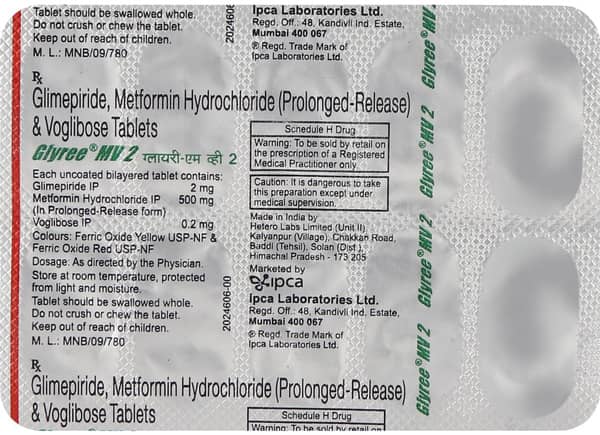 Glyree Mv 2Mg Strip Of 10 Tablets