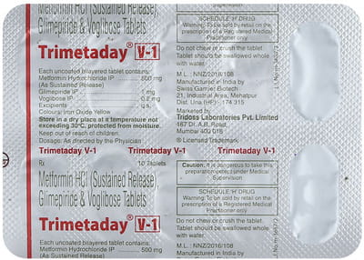Trimetaday V 1mg Strip Of 10 Tablets