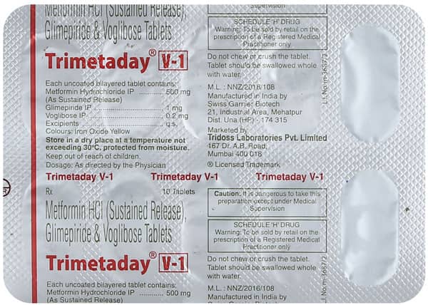 Trimetaday V 1mg Strip Of 10 Tablets