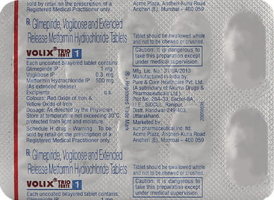 Volix Trio Forte 1mg Strip Of 10 Tablets