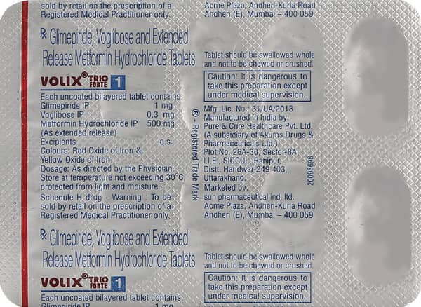 Volix Trio Forte 1Mg Strip Of 10 Tablets