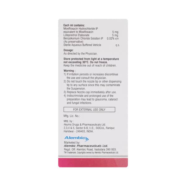 Moxoft Lp Bottle Of 5ml Eye Drops