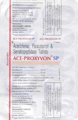 Ace Proxyvon Sp Strip Of 10 Tablets