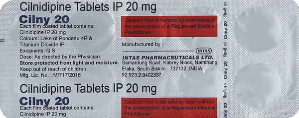 Cilny 20Mg Strip Of 10 Tablets