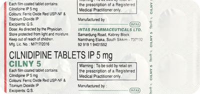 Cilny 5mg Strip Of 10 Tablets