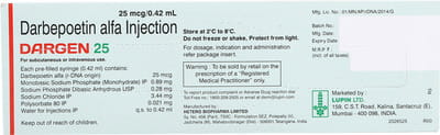 Dargen 25mcg Pre Filled Syringe Of 0.42ml Injection
