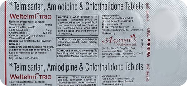 Weltelmi Trio Strip Of 10 Tablets