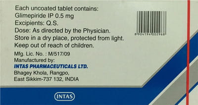 Zoryl 0.5mg Strip Of 15 Tablets