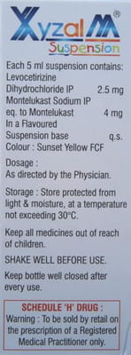 Xyzal M Bottle Of 60ml Suspension