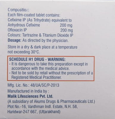 Zanocin Plus Strip Of 10 Tablets