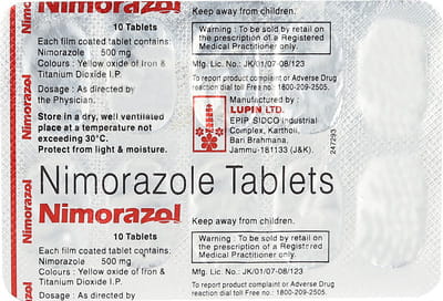 Nimorazol 500mg Strip Of 10 Tablets