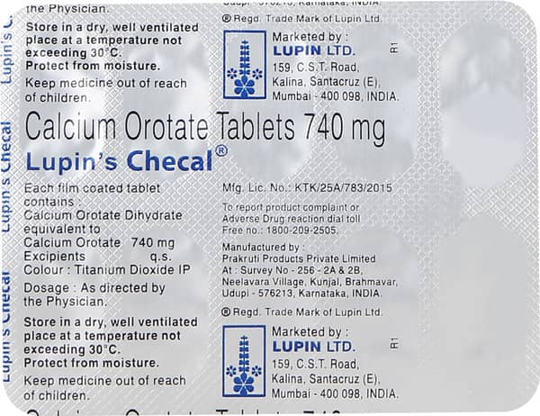 Checal 740Mg Strip Of 10 Tablets