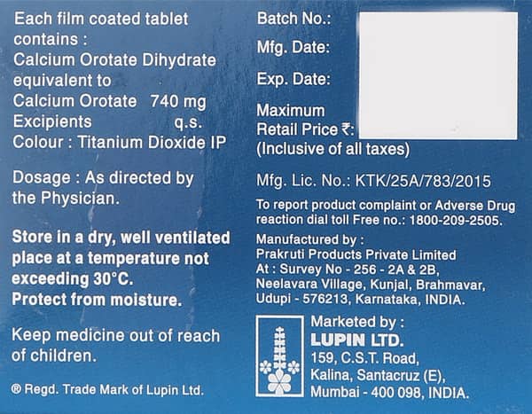 Checal 740Mg Strip Of 10 Tablets