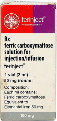 Ferinject 100mg Vial Of 2ml Solution For Injection