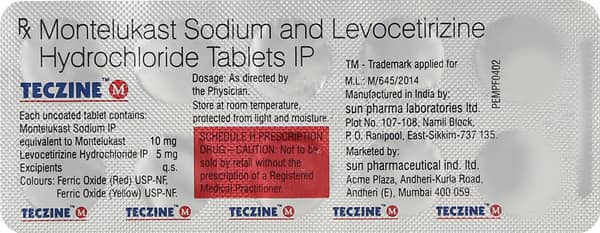 Teczine M Strip Of 10 Tablets