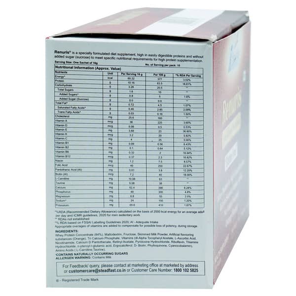 Renuris Orange Flavour Sachet Of 16gm Oral Powder