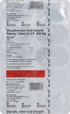 My 360mg Strip Of 10 Tablets