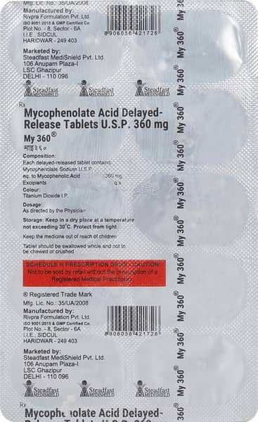 My 360mg Strip Of 10 Tablets