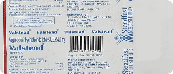 Valstead 450Mg Strip Of 2 Tablets