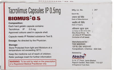 Biomus 0.5mg Strip Of 10 Capsules