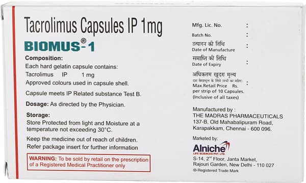 Biomus 1mg Strip Of 10 Capsules