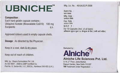 Ubniche 100mg Strip Of 10 Capsules