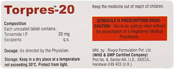 Torpres 20Mg Strip Of 10 Tablets