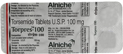 Torpres 100mg Strip Of 10 Tablets