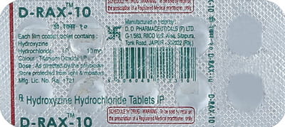 D Rax 10mg Strip Of 10 Tablets