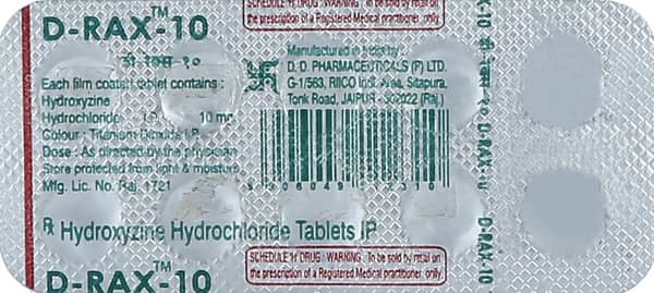 D Rax 10Mg Strip Of 10 Tablets