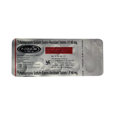 P Zole 40mg Strip Of 10 Tablets