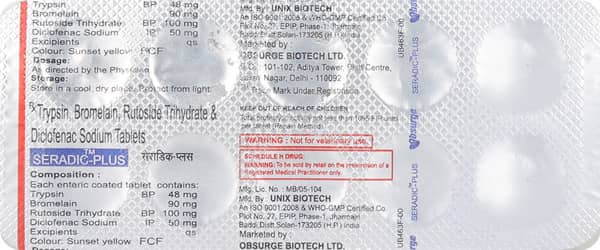 Seradic Plus Strip Of 10 Tablets