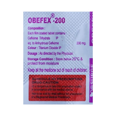 Obefex 200mg Strip Of 10 Tablets