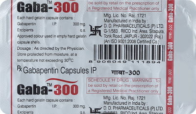 Gaba 300mg Strip Of 10 Capsules