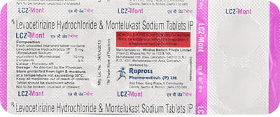 Lcz Mont Strip Of 10 Tablets