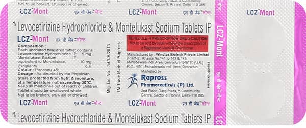 Lcz Mont Strip Of 10 Tablets