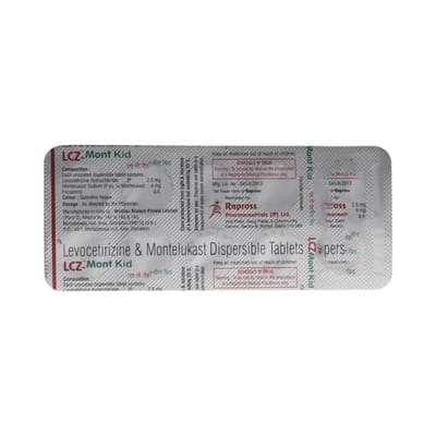 Lcz Mont Kid Strip Of 10 Tablets