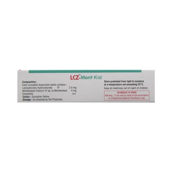 Lcz Mont Kid Strip Of 10 Tablets