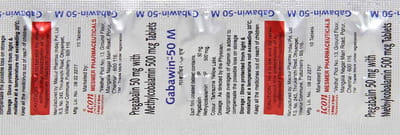 Gabawin M 50mg Strip Of 10 Tablets
