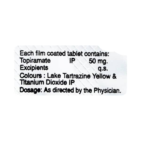 Topamed 50mg Strip Of 10 Tablets
