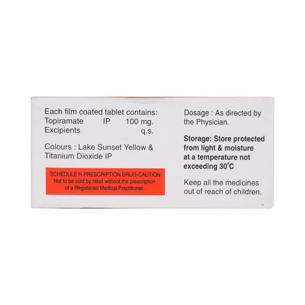Topamed 100Mg Strip Of 10 Tablets
