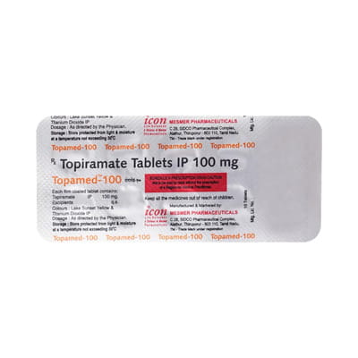 Topamed 100mg Strip Of 10 Tablets