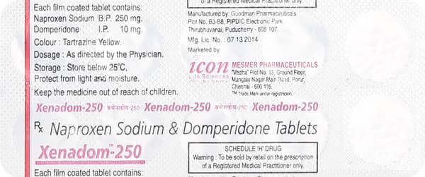 Xenadom 250mg Strip Of 10 Tablets