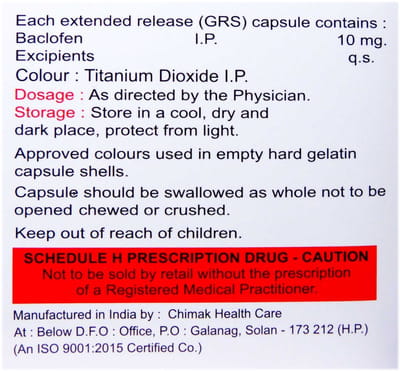 Bacfen Xl 10mg Strip Of 10 Capsules